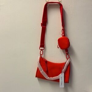 Thacker Orange Crossbody Bag with Mini Pouch